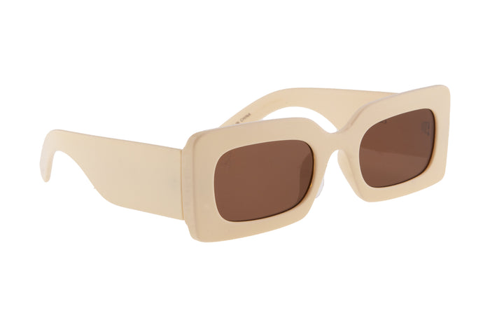 CHUNKY CREAM FRAME WITH BROWN LENSES