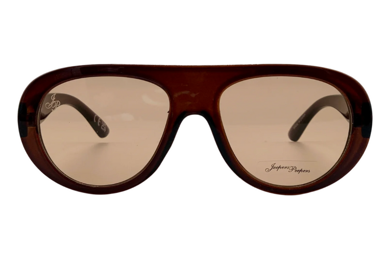 BROWN ROUND FRAME WITH BROWN LENSES